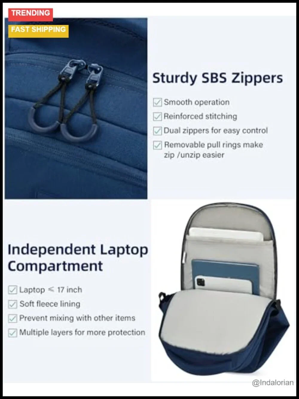 30L Travel Laptop Backpack Water Resistant Airline Approved Commuter